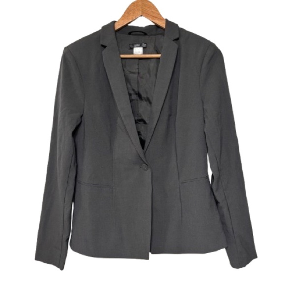 VENUS Dark Grey Single Button Blazer Jacket Size 6